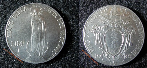 Vaticano lira 1940 - vaticano, pio
