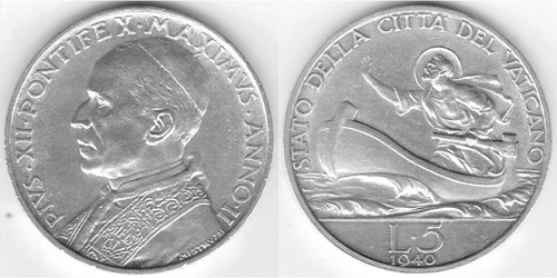 Vaticano lire argento - vaticano, d'argento