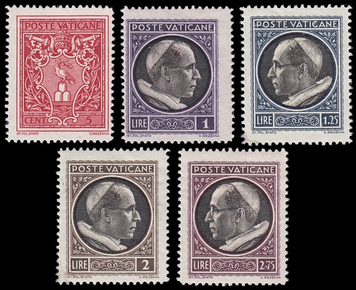 Vaticano 1940 serie pio - 90/94,